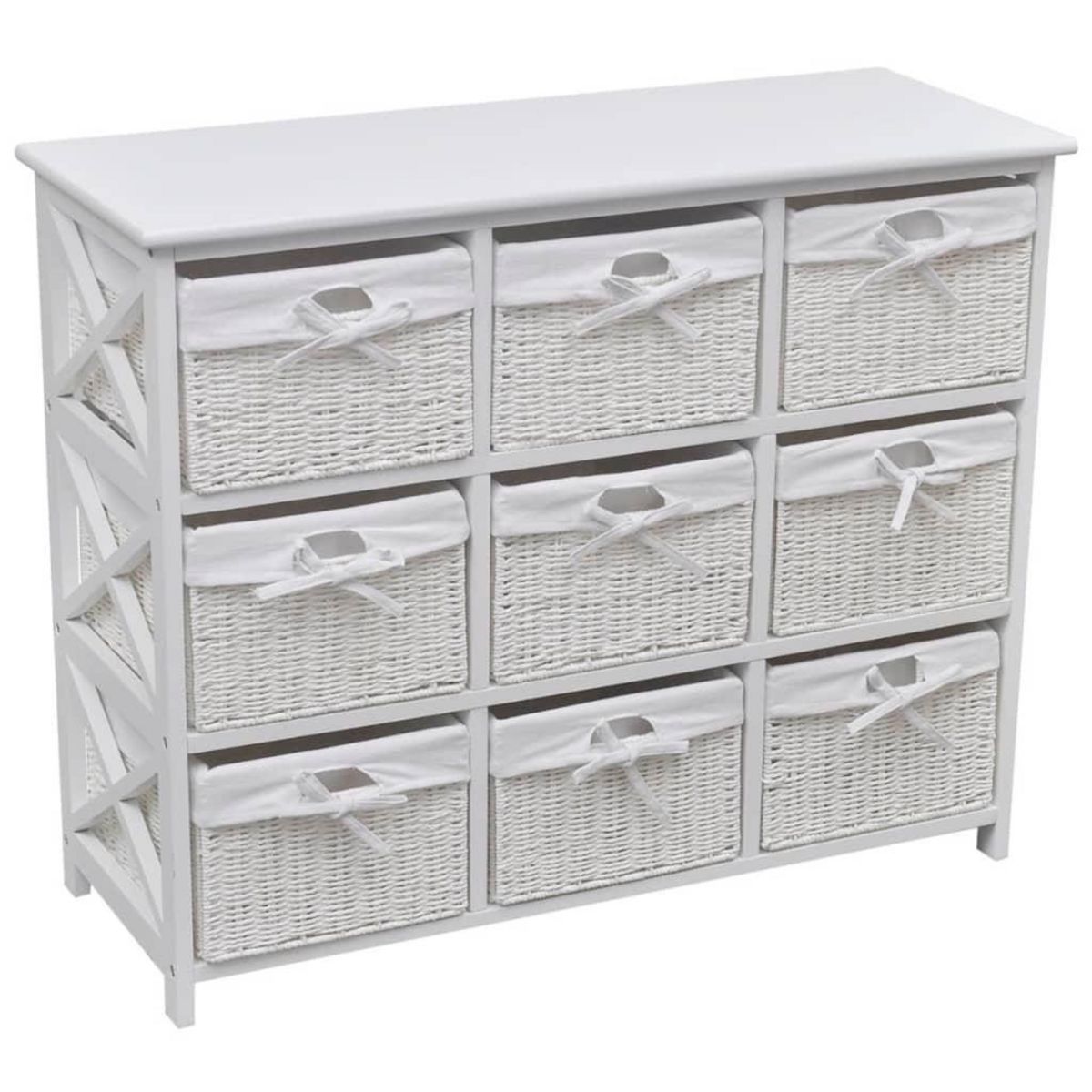 VIDAXL Armoire de rangement Blanc