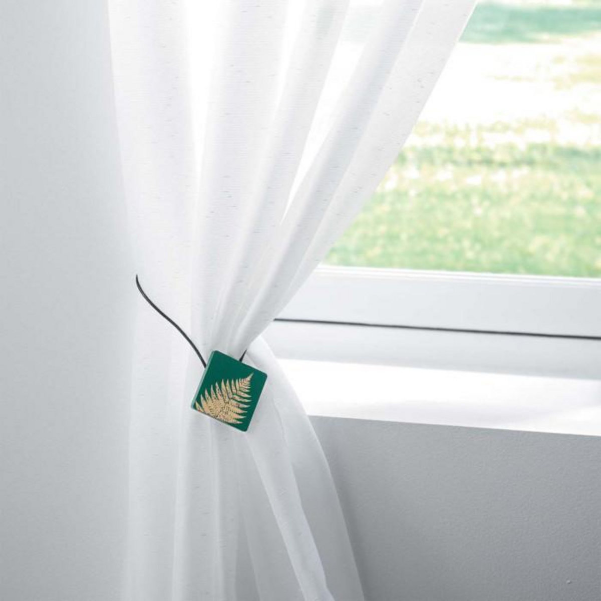 Paris Prix Embrasse de Rideau Aimantée  Lisette  43cm Vert