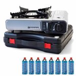 Kemper Réchaud à gaz 2200W + 8 cartouches de gaz KEMPER