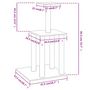 Voir la diapositive 5 : VIDAXL Arbre a chat avec griffoirs en sisal gris clair 85,5 cm