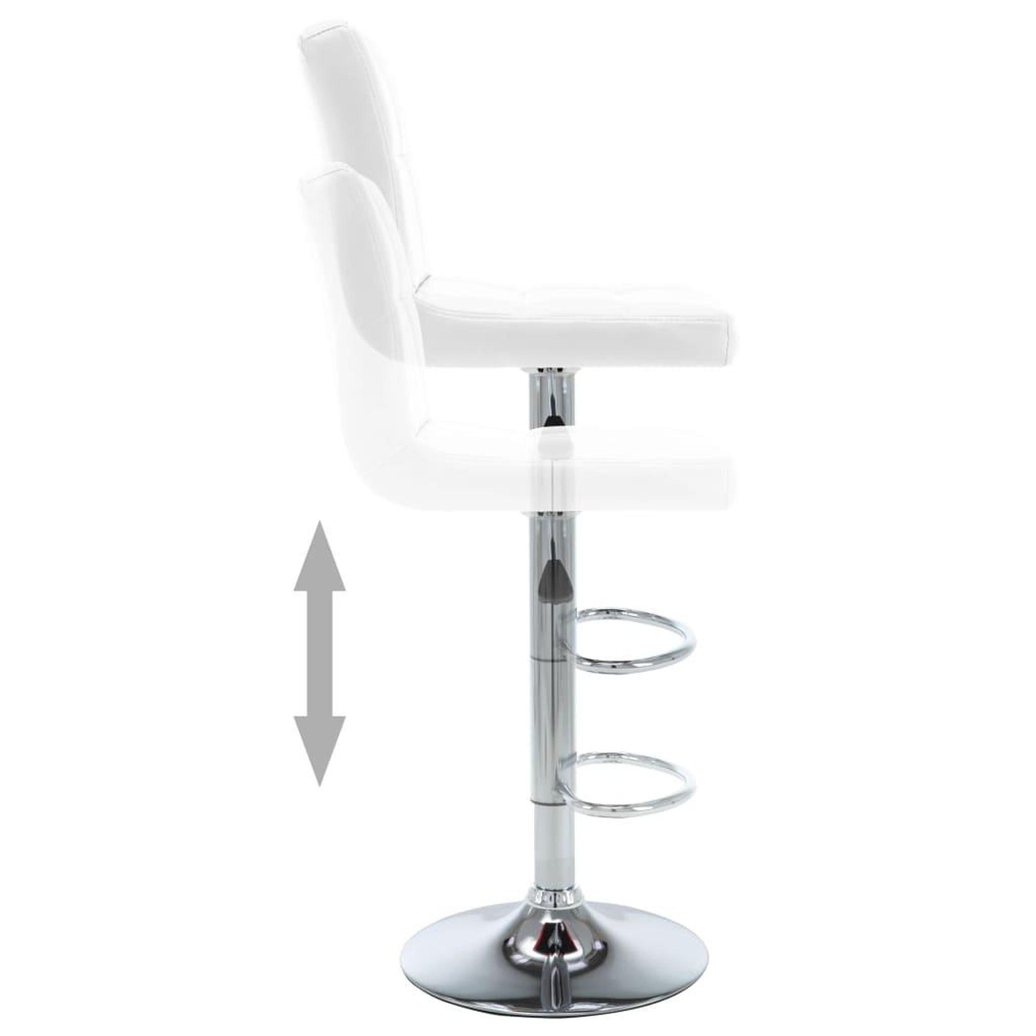 Voir la diapositive 4 : VIDAXL Tabourets de bar lot de 2 blanc similicuir
