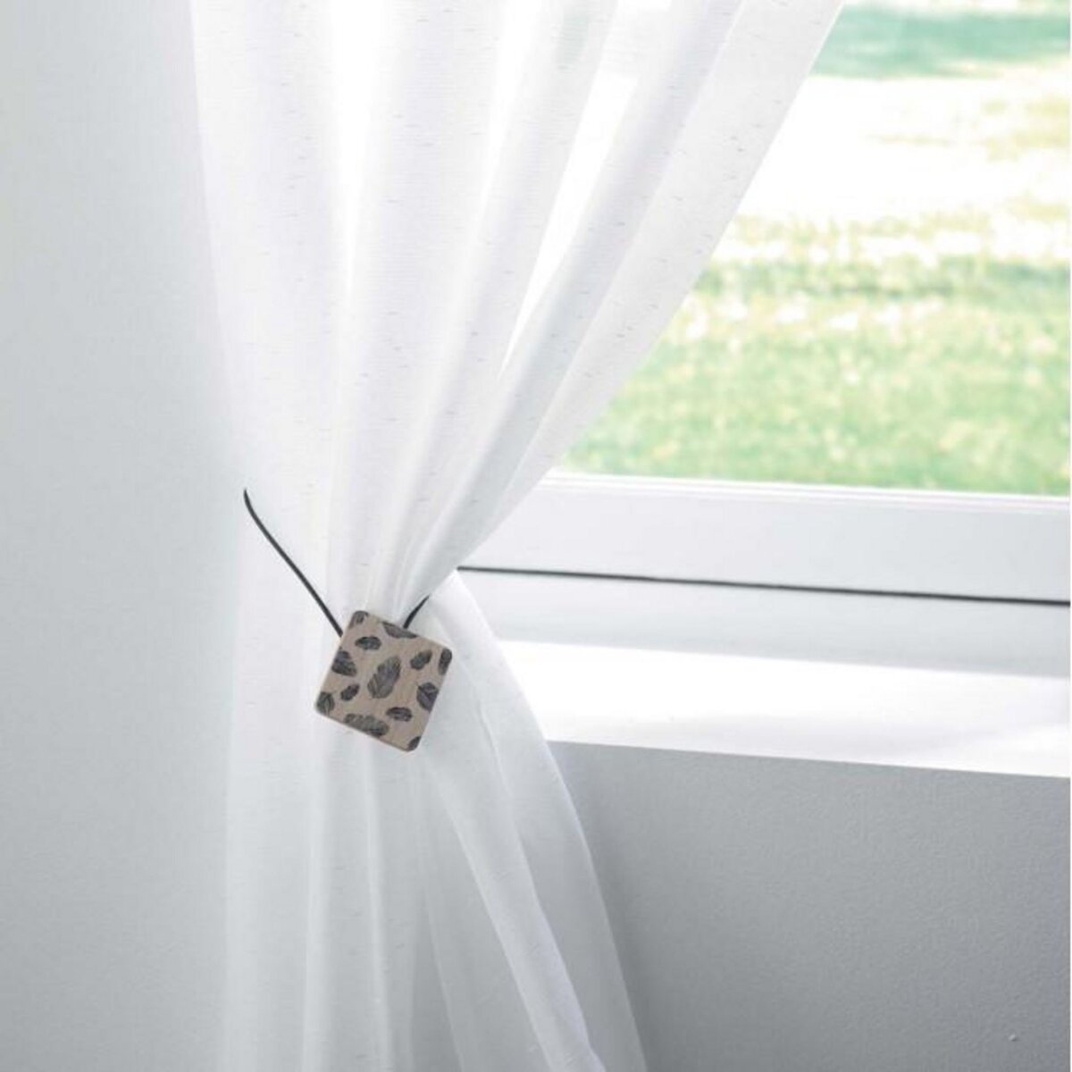 Paris Prix Embrasse de Rideau Aimantée  Florena  43cm Noir