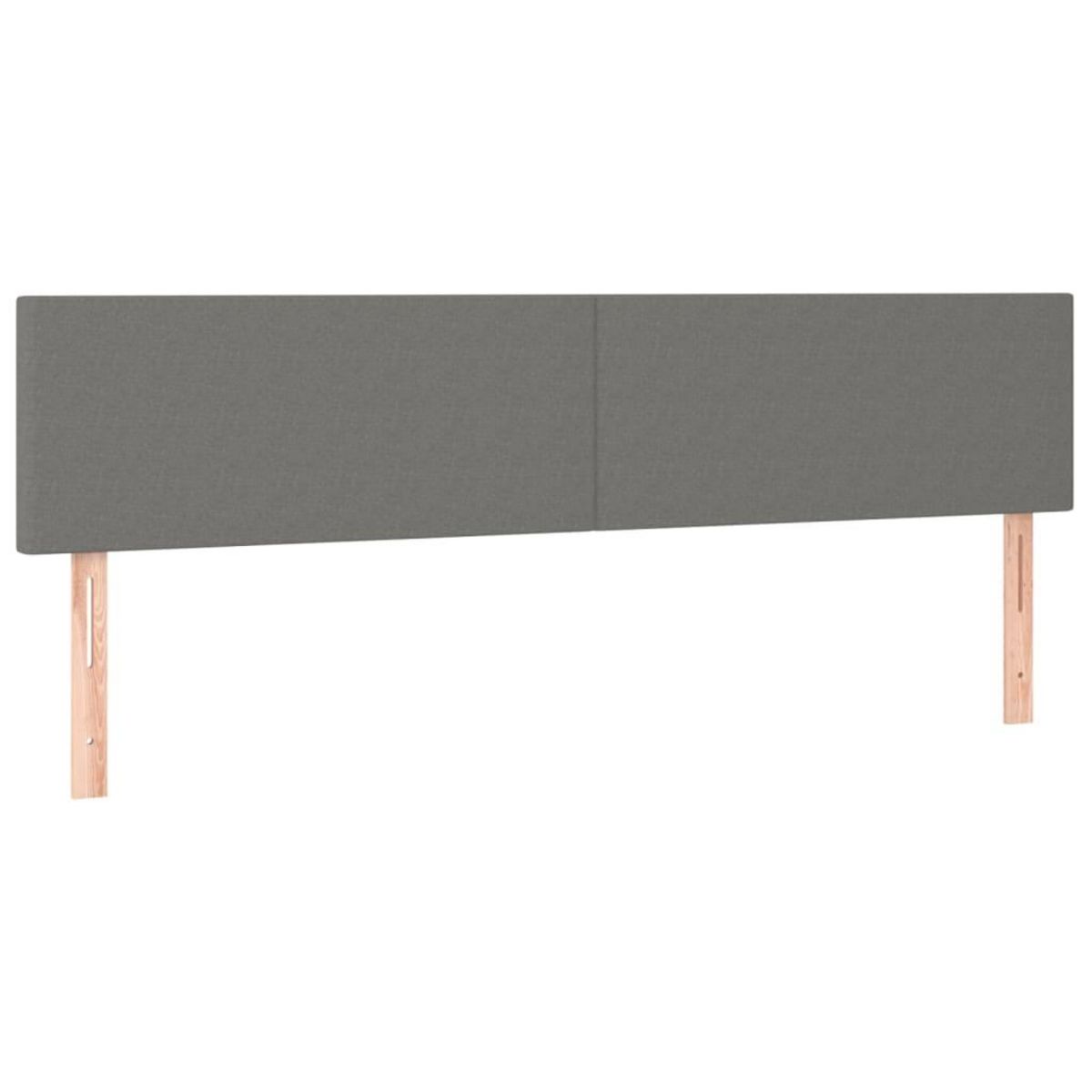 VIDAXL Tete de lit a LED Gris fonce 160x5x78/88 cm Tissu