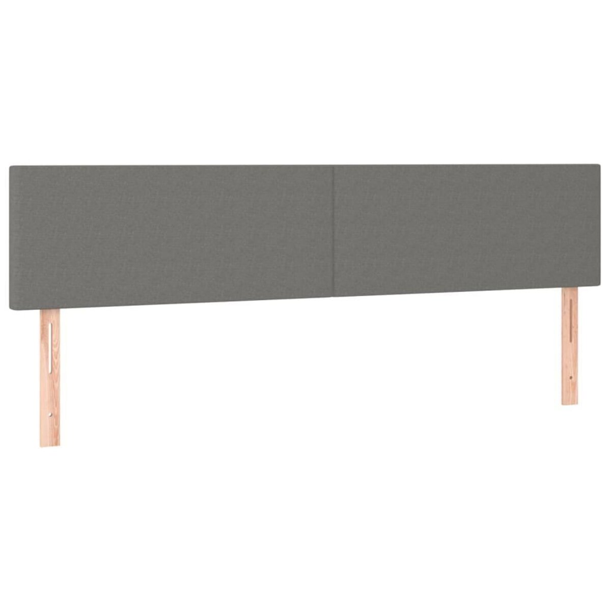 VIDAXL Tete de lit a LED Gris fonce 160x5x78/88 cm Tissu
