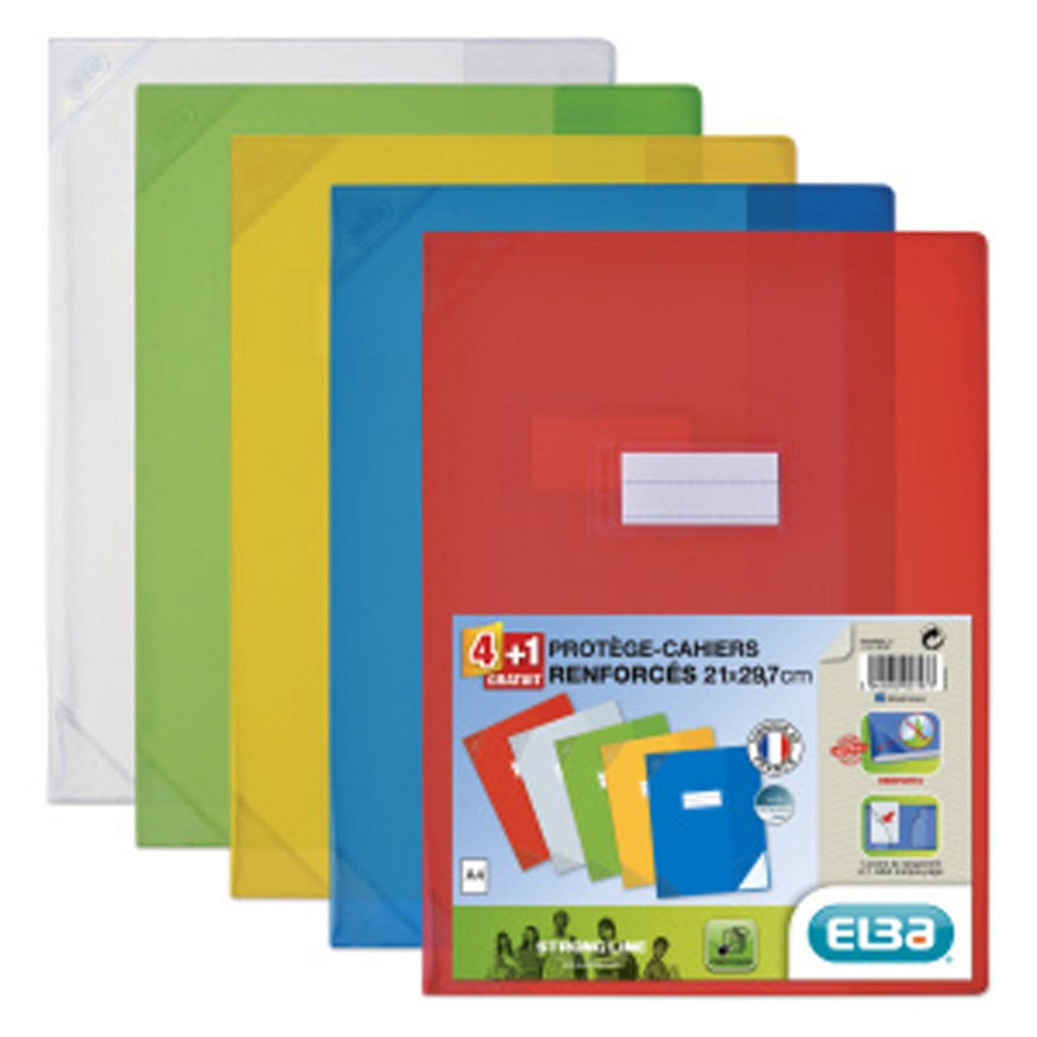 Stock Bureau - EXACOMPTA Protège-cahier 17x22 Cm KOVER Avec 2 Rabats Translucide Incolore