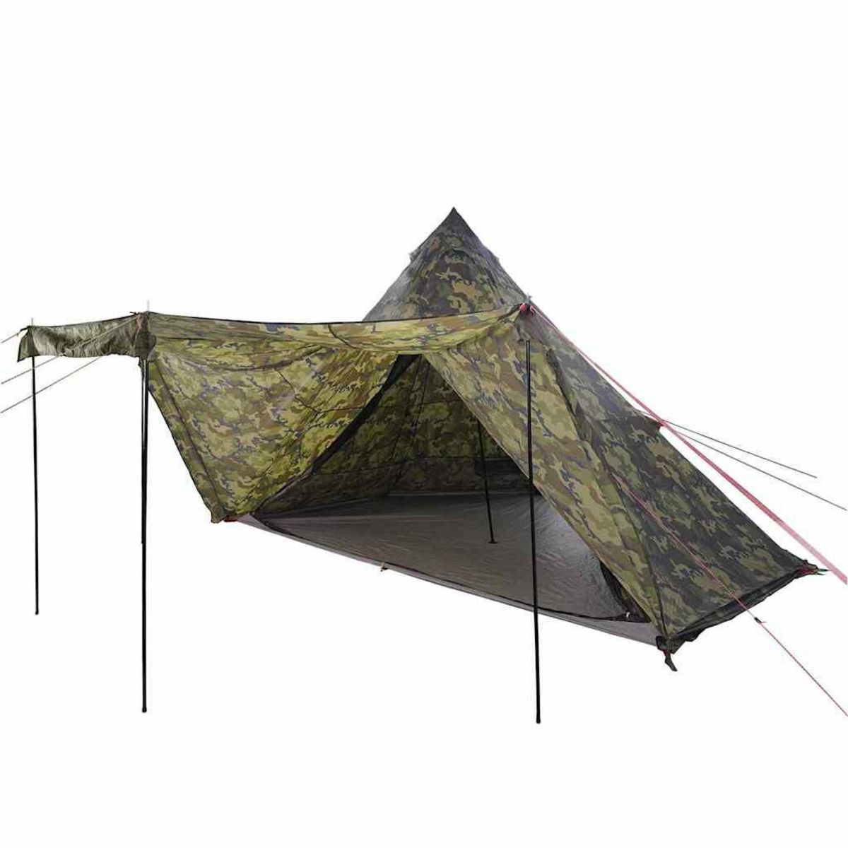 VIDAXL Tente familiale tipi 6 personnes camouflage impermeable