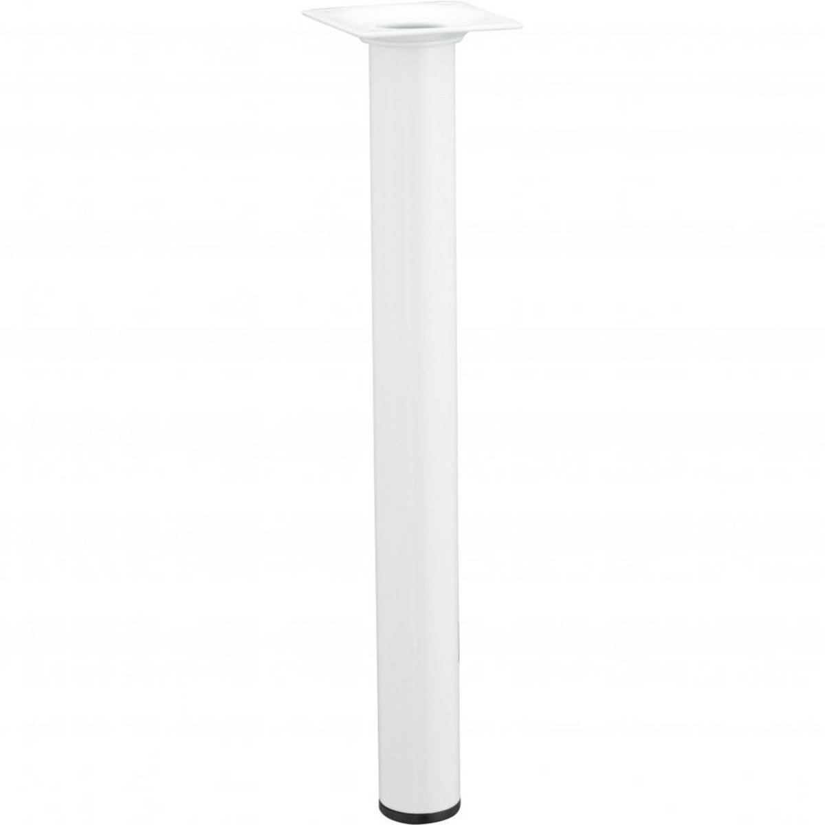 CENTRALE BRICO Pied de table basse cylindrique fixe acier époxy blanc, 30 cm