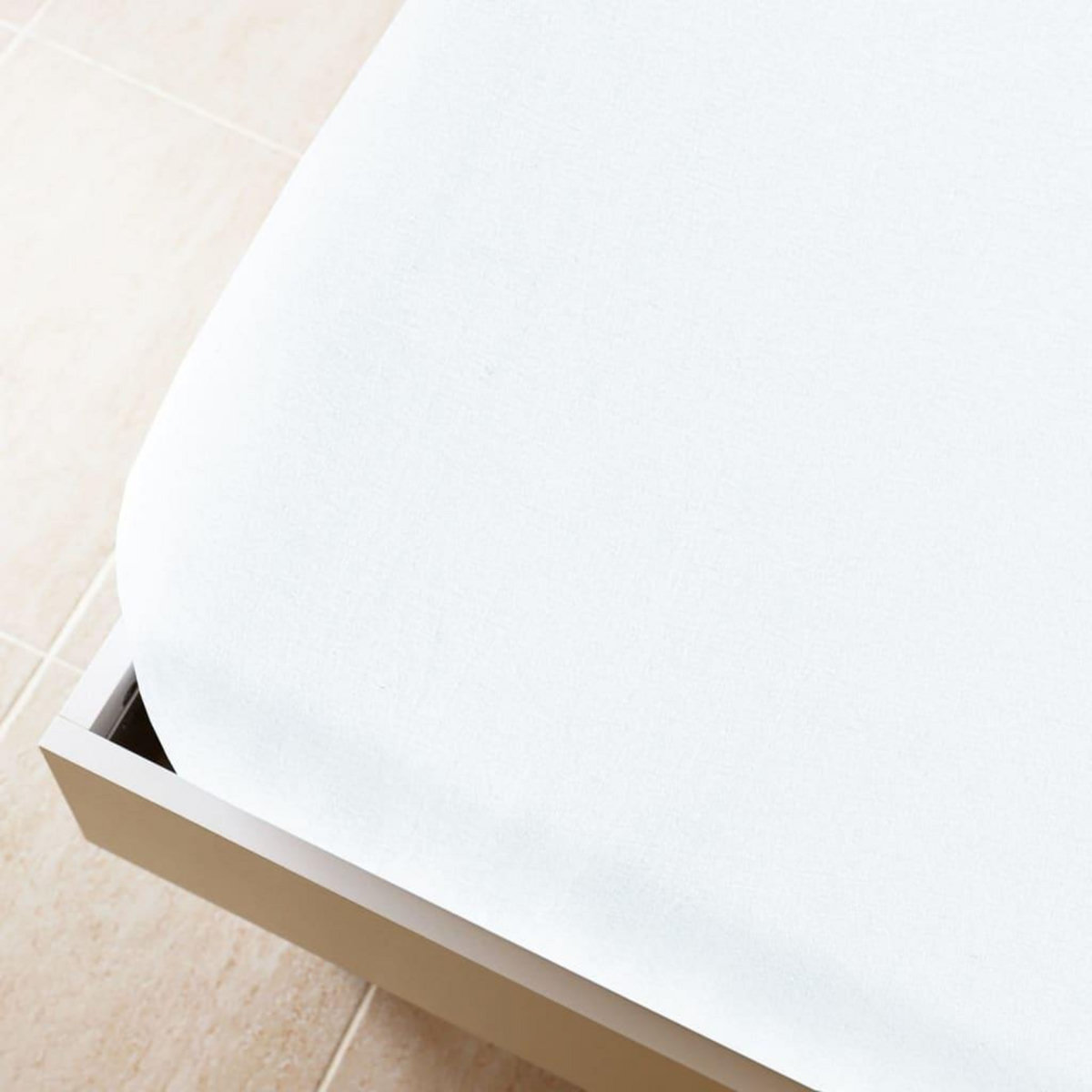 VIDAXL Drap-housse Jersey Blanc 90x200 cm Coton