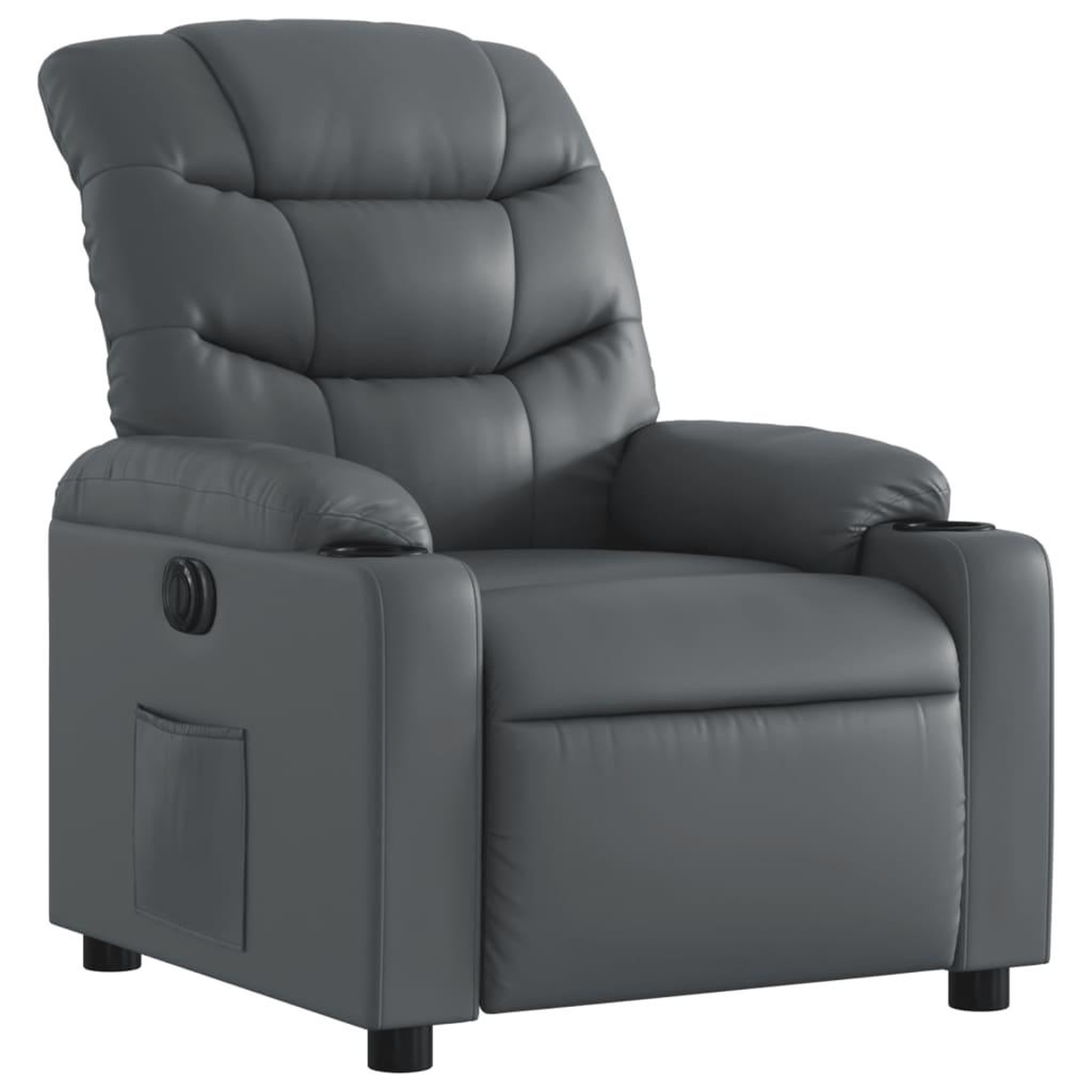 Voir la diapositive 4 : VIDAXL Fauteuil inclinable electrique Gris Similicuir