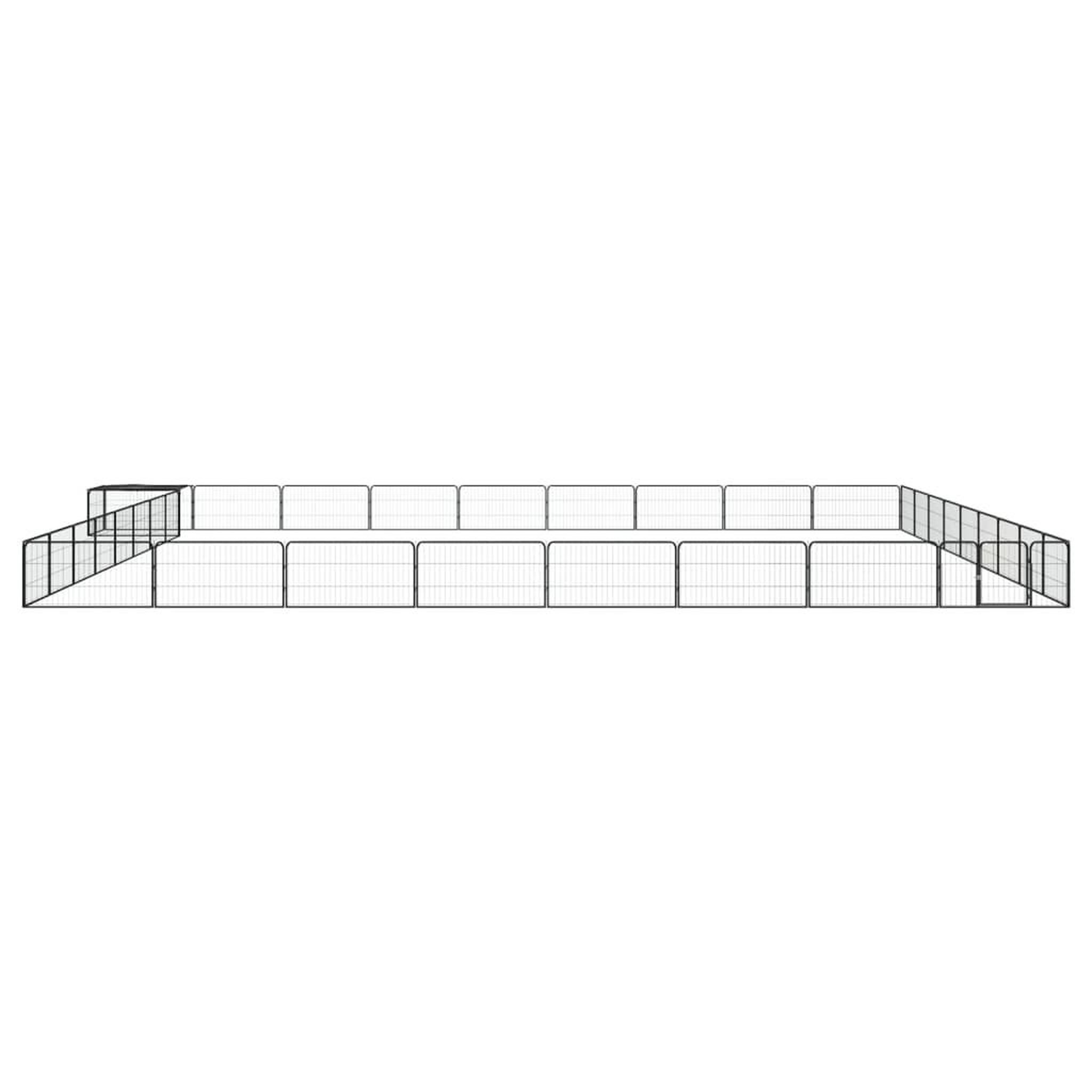 Voir la diapositive 2 : VIDAXL Parc pour chien 36panneaux Noir 100x50cm Acier enduit de poudre