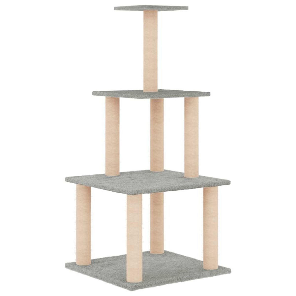 VIDAXL Arbre a chat avec griffoirs en sisal gris clair 111 cm