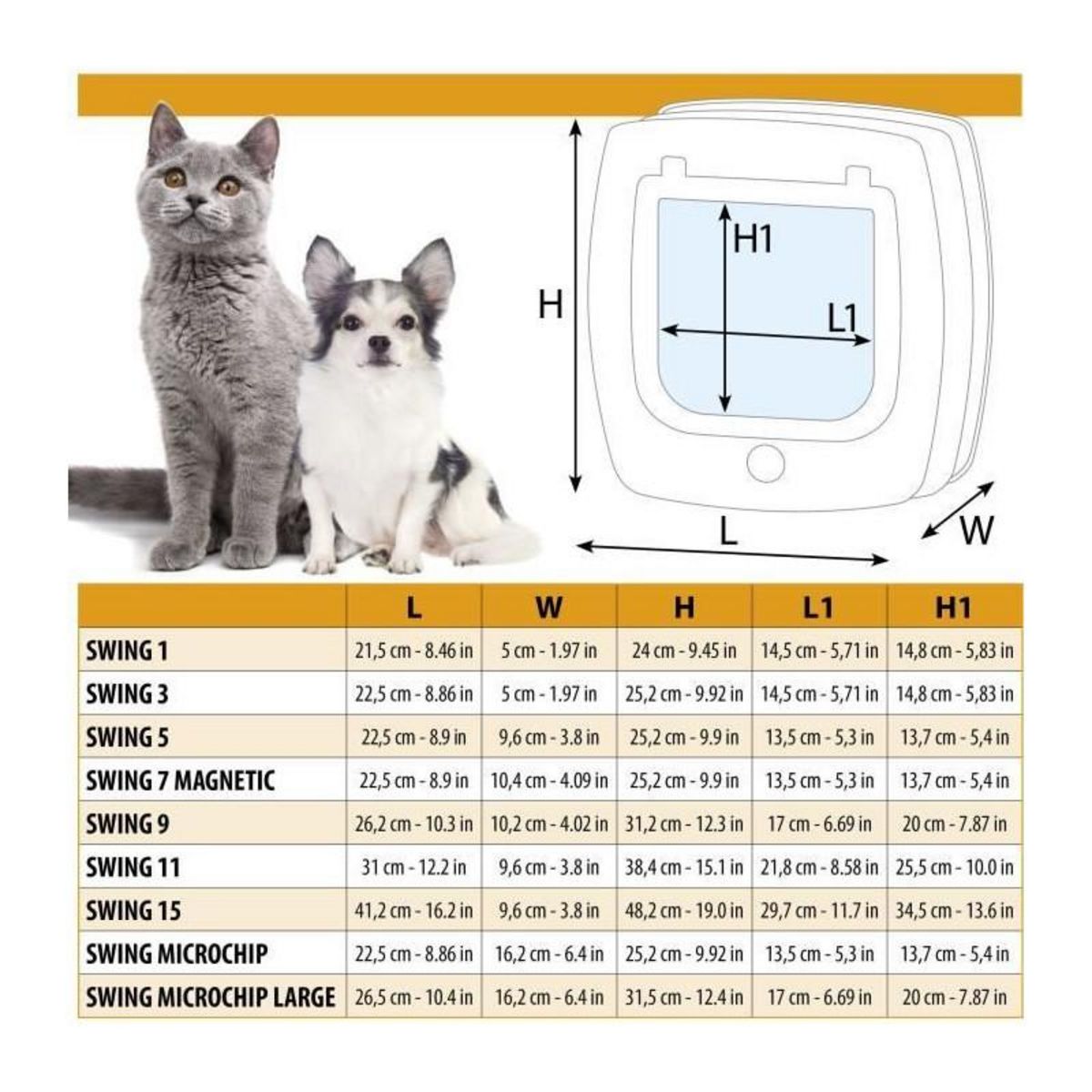 Ferplast Chatiere - FERPLAST - Swing 1 - 21,5 x 5 x 24 cm - Gris