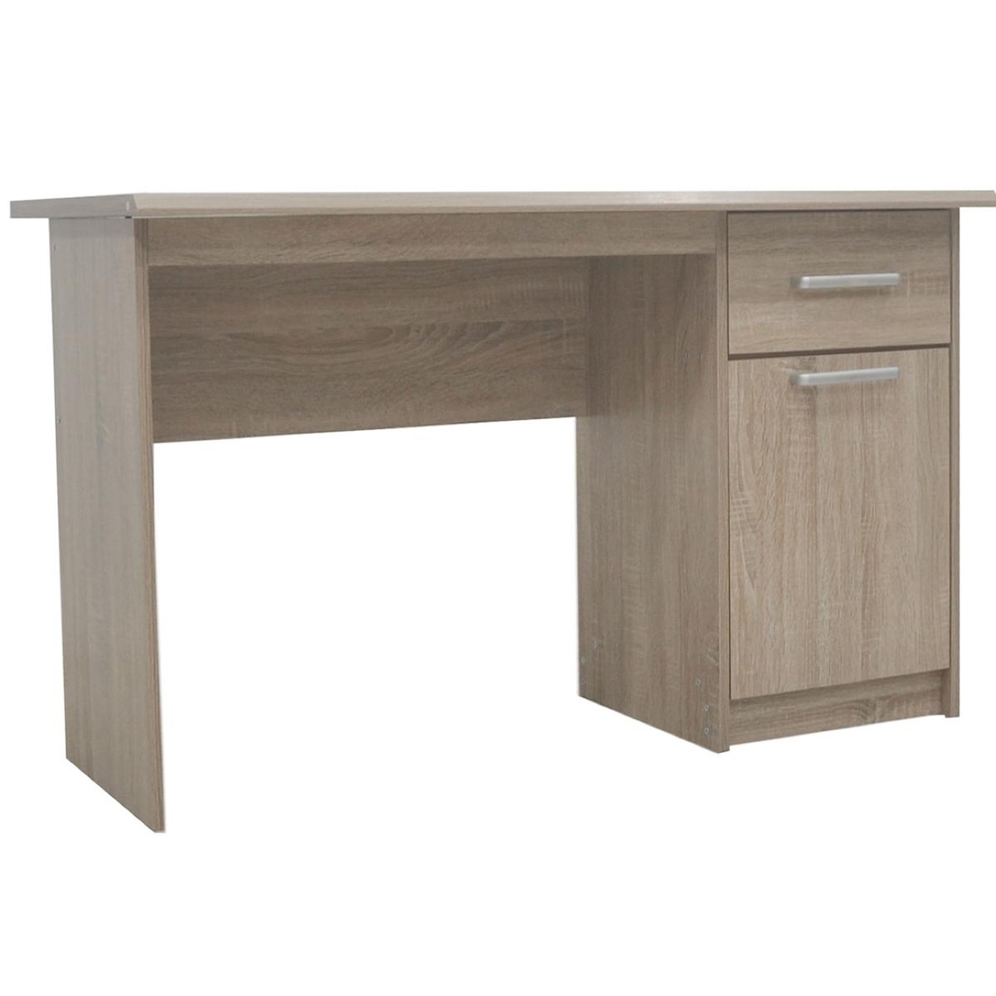 Voir la diapositive 3 : JLC KREATION Bureau moderne 1 porte-3 tiroirs couleur bois otara
