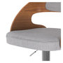 Voir la diapositive 6 : Rendez vous déco Chaise de bar réglable 62/84 cm en tissu gris clair-Louis