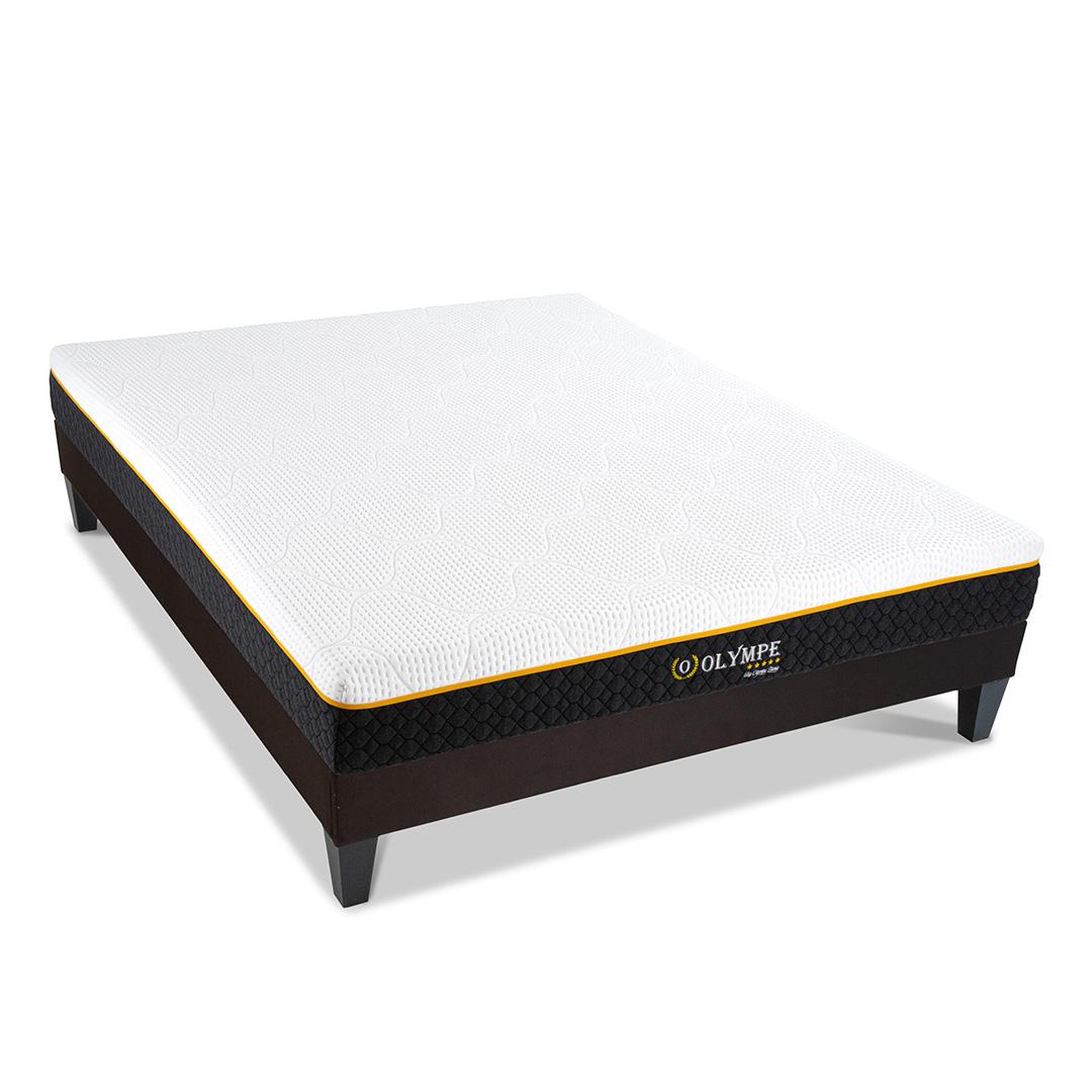 Voir la diapositive 3 : OLYMPE LITERIE Olympe literie | ensemble olympe | matelas mémoire de forme + sommier bois