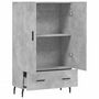 Voir la diapositive 5 : VIDAXL Buffet haut gris beton 69,5x31x115 cm bois d'ingenierie