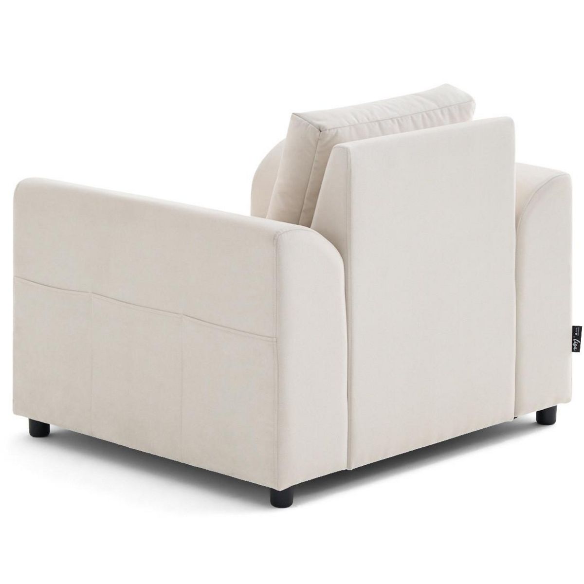 LISA DESIGN Camelia - fauteuil avec poche en velours