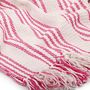 Voir la diapositive 5 : VIDAXL Couverture coton a rayures 160x210 cm Rose et Blanc