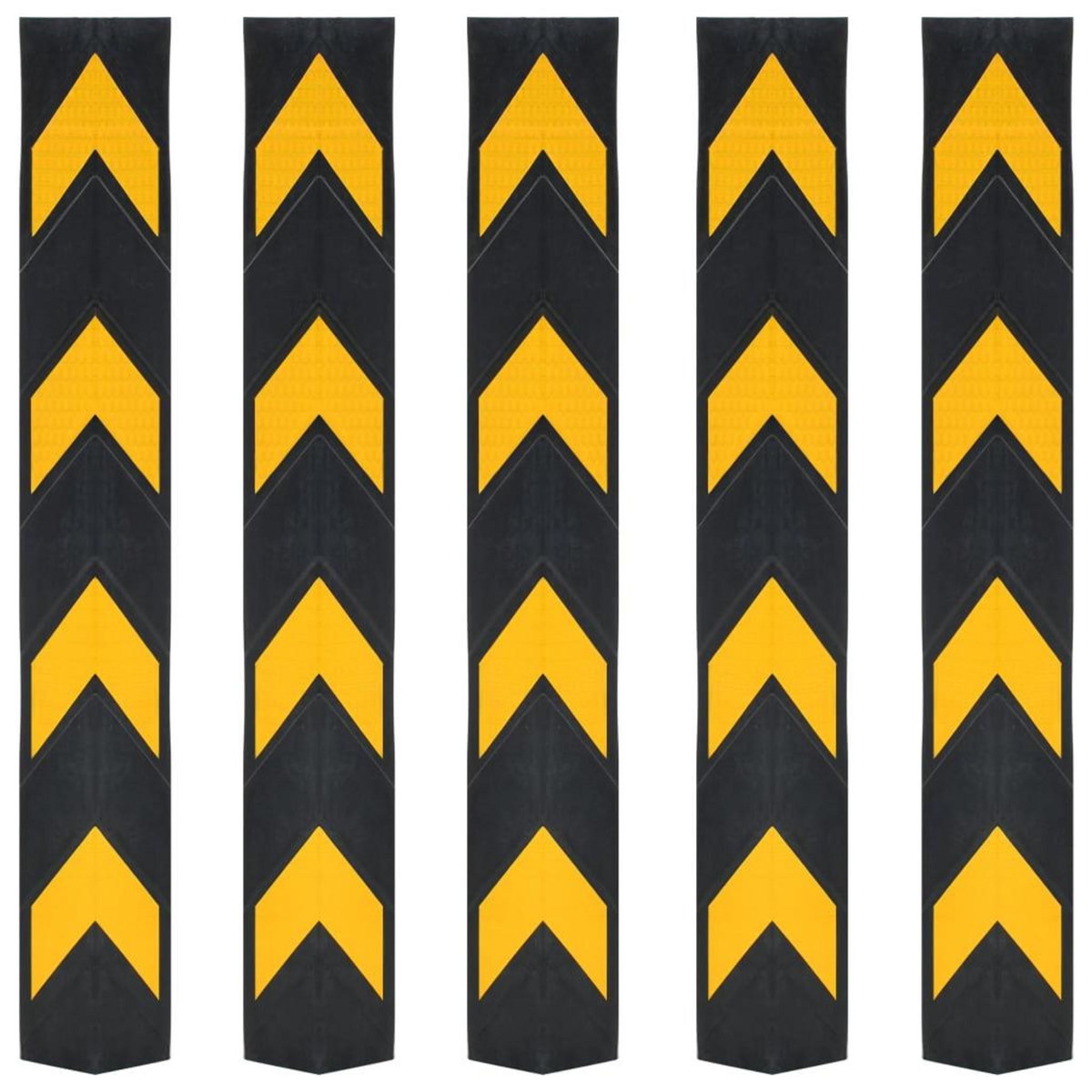 VIDAXL Corniere de protection reflechissante 5 pcs Caoutchouc 80 cm