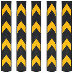 VIDAXL Corniere de protection reflechissante 5 pcs Caoutchouc 80 cm