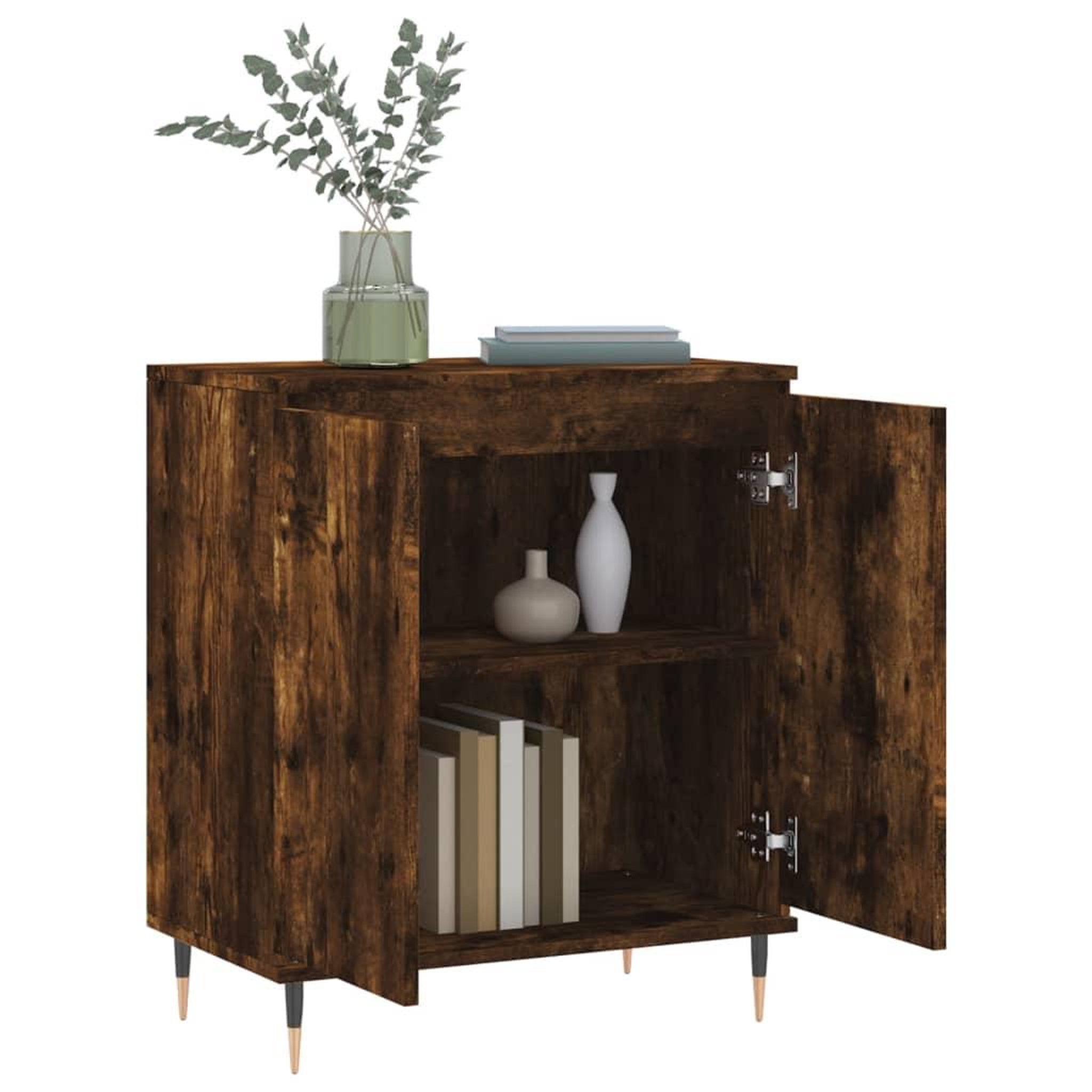 Voir la diapositive 4 : VIDAXL Buffet Chene fume 60x35x70 cm Bois d'ingenierie