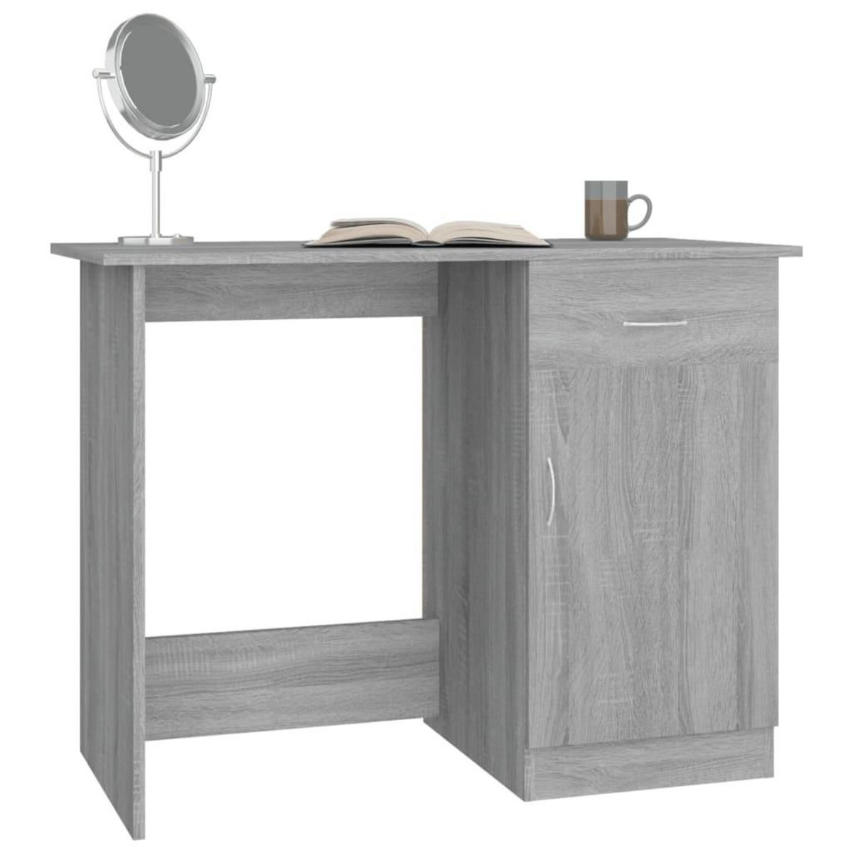 VIDAXL Bureau Sonoma gris 100x50x76 cm Bois d'ingenierie