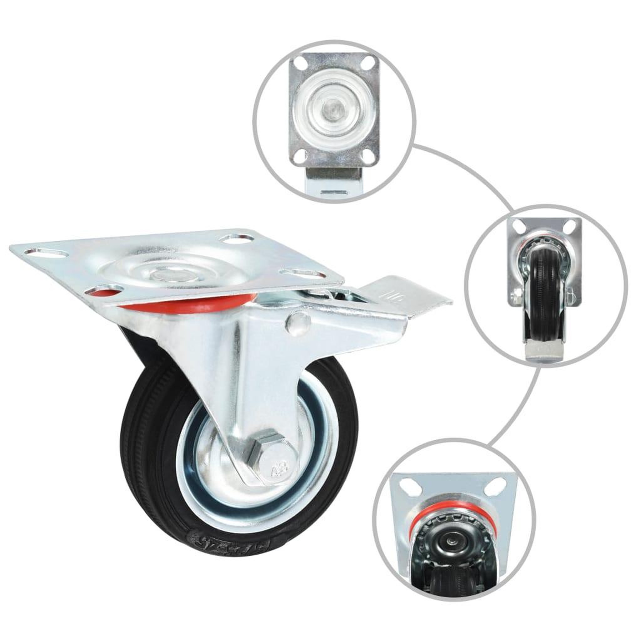 Voir la diapositive 2 : VIDAXL 16 pcs Roulettes 75 mm