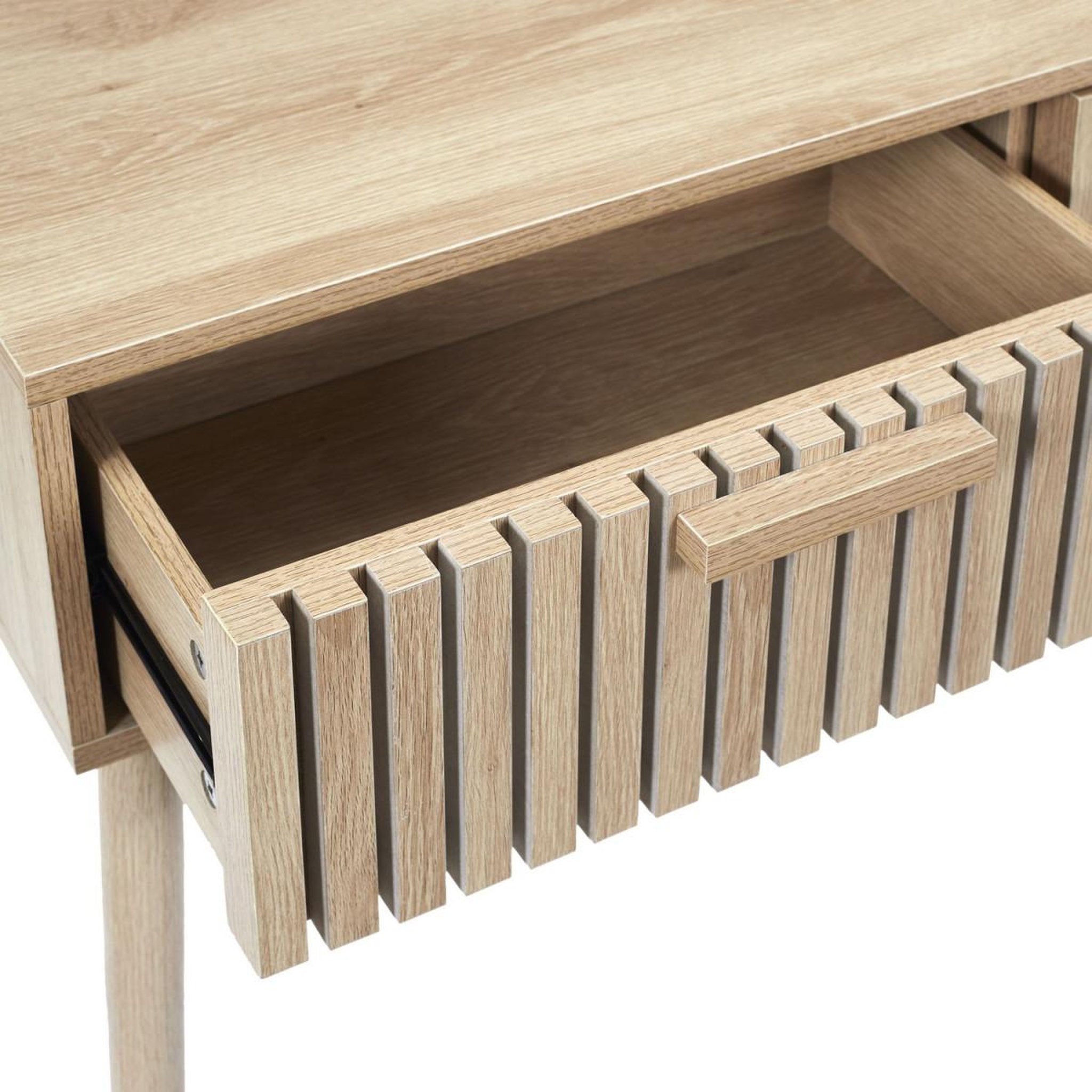 Voir la diapositive 5 : The Home Deco Factory Console 2 tiroirs  klaus  100cm marron