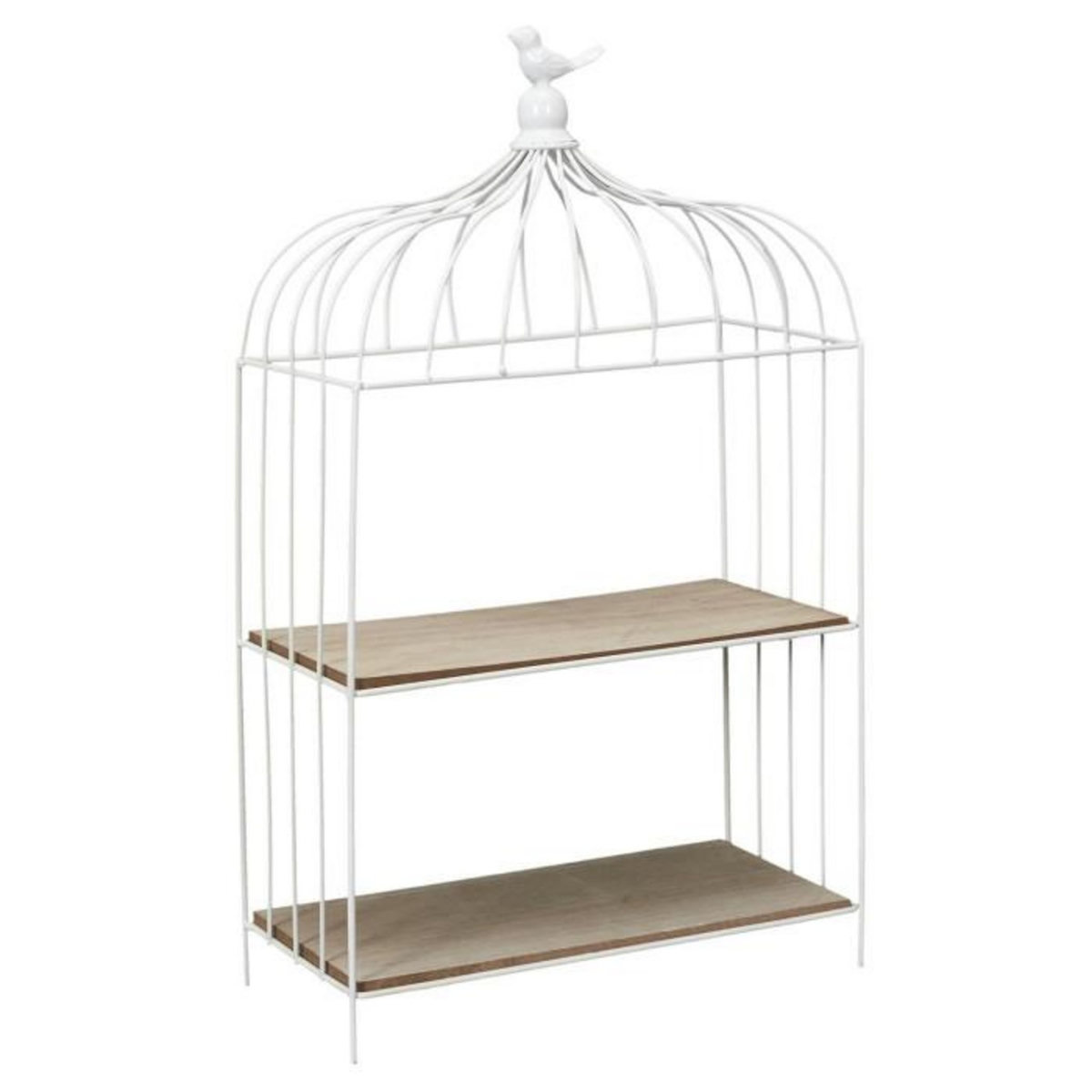Paris Prix Étagère Déco à Poser  Cage à Oiseau  51cm Blanc
