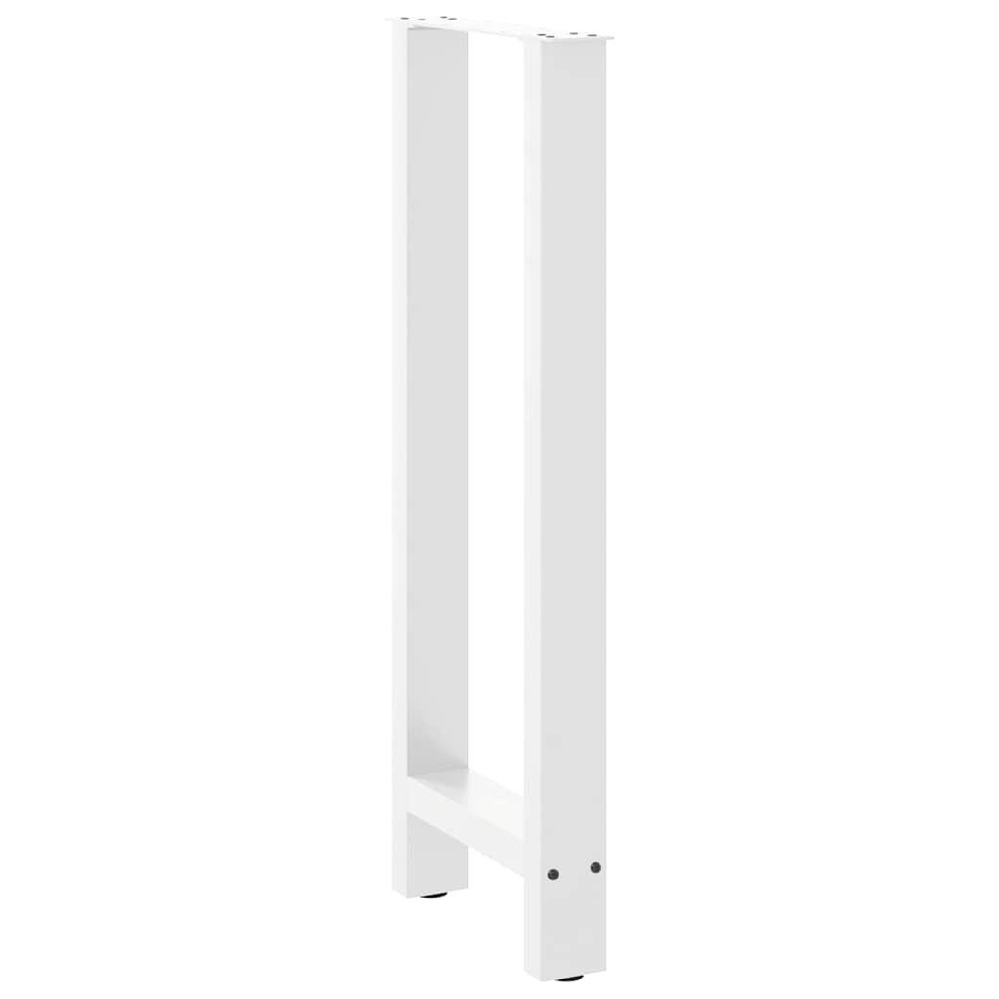 Voir la diapositive 4 : VIDAXL Pieds de table basse blanc 2 pcs 50x(100-101) cm acier