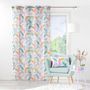 Voir la diapositive 2 : Paris Prix Rideau Voilage à Œillets Imprimé  Fantasia  140x240cm Multicolore