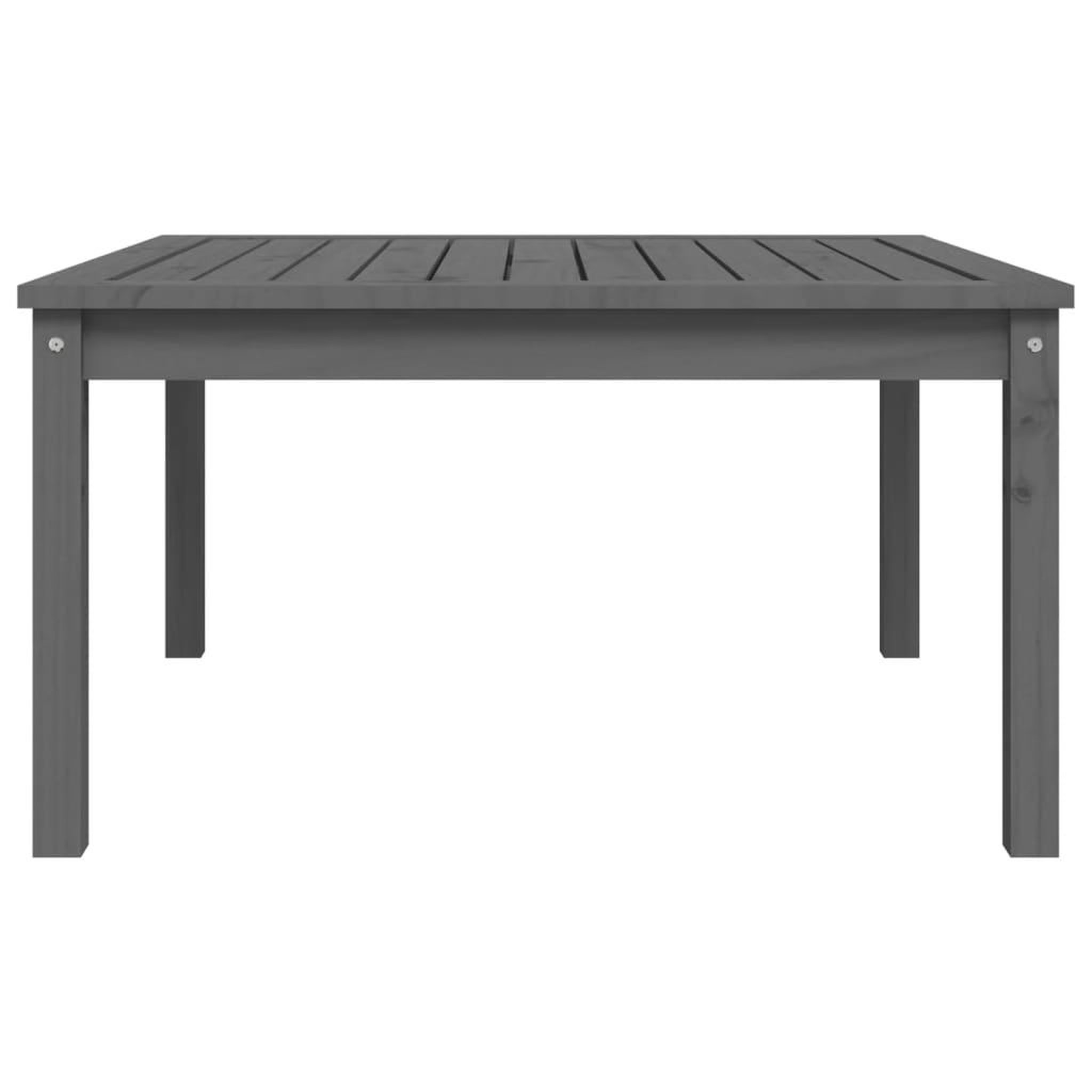 Voir la diapositive 5 : VIDAXL Table de jardin gris 82,5x82,5x45 cm bois massif de pin