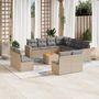 Voir la diapositive 1 : VIDAXL Salon de jardin avec coussins 12 pcs beige resine tressee