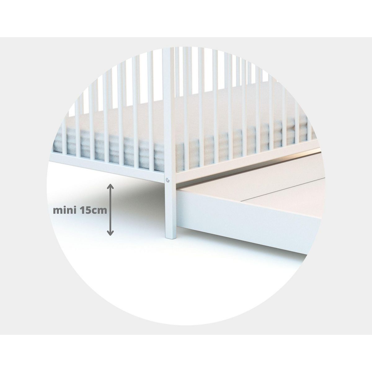 AT4 Tiroir de lit bébé Essentiel en bois