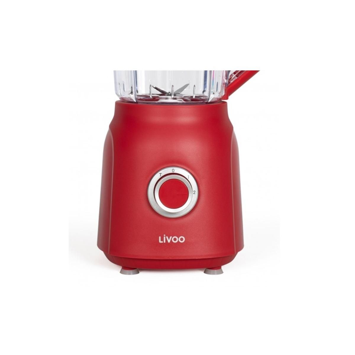 LIVOO Blender 1.5l 600w inox rouge - DOP242R