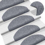 VIDAXL Tapis autoadhesifs de marches 5 pcs Gris clair 65x21x4 cm