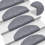Voir la diapositive 1 : VIDAXL Tapis autoadhesifs de marches 5 pcs Gris clair 65x21x4 cm