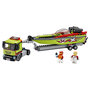 Voir la diapositive 2 : LEGO City 60254 - Le Transport du Bateau de Course