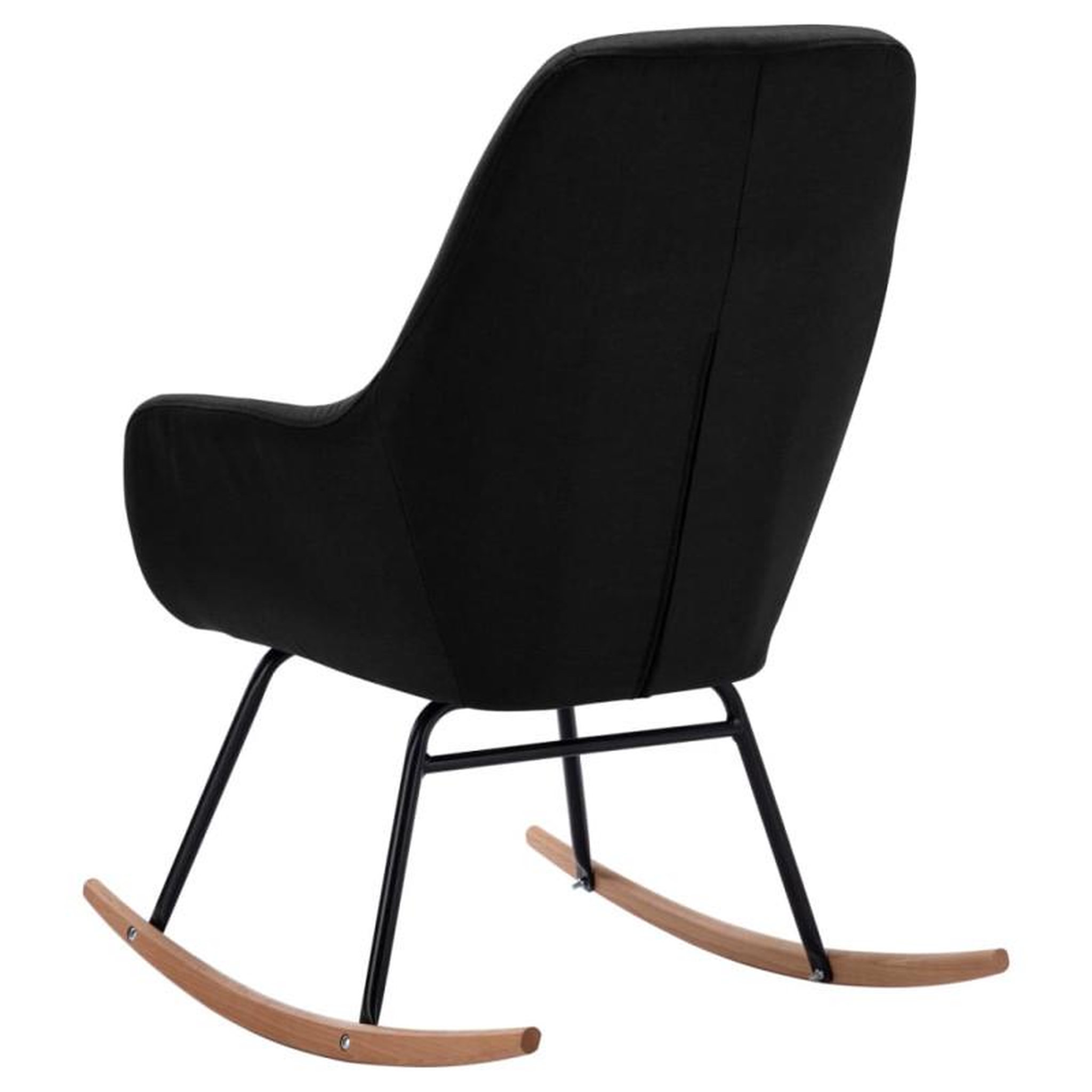 Voir la diapositive 5 : VIDAXL Chaise à bascule Noir Tissu