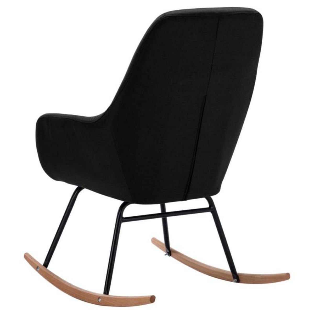 VIDAXL Chaise à bascule Noir Tissu
