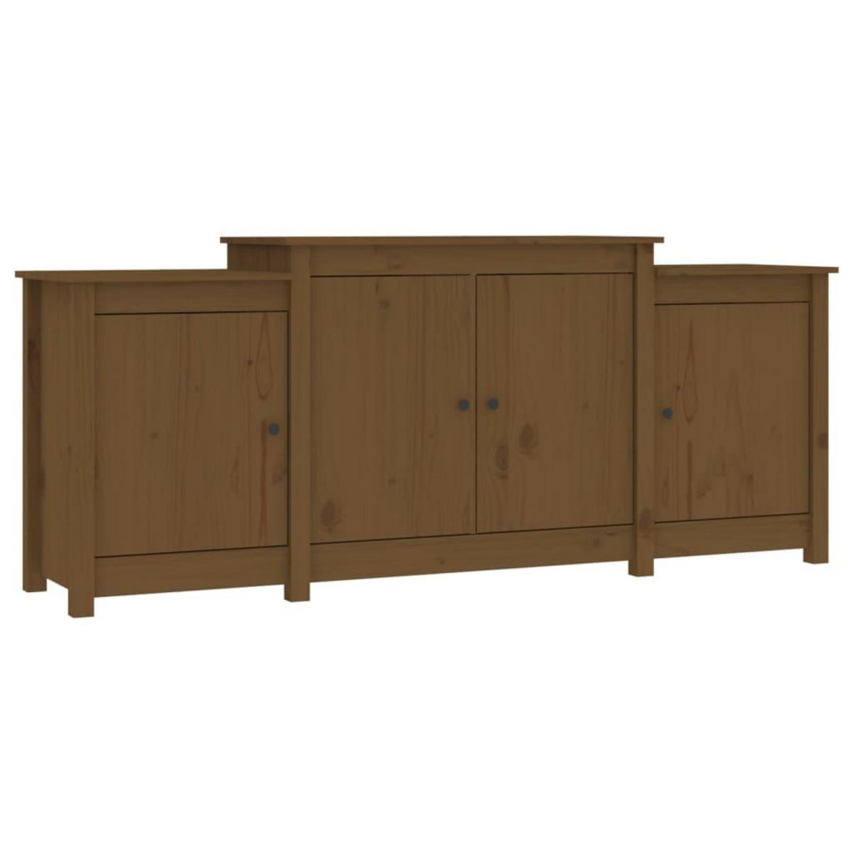 VIDAXL Buffet Marron miel 164x37x68 cm Bois massif de pin