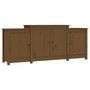 Voir la diapositive 2 : VIDAXL Buffet Marron miel 164x37x68 cm Bois massif de pin