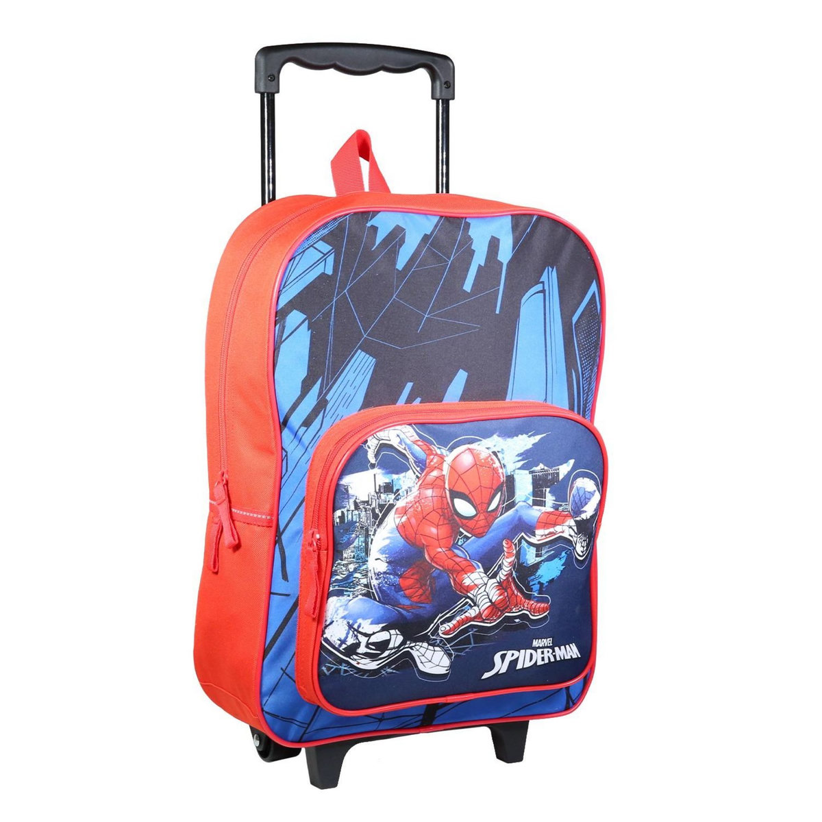 Bagtrotter Sac à dos à roulettes Spiderman Bleu