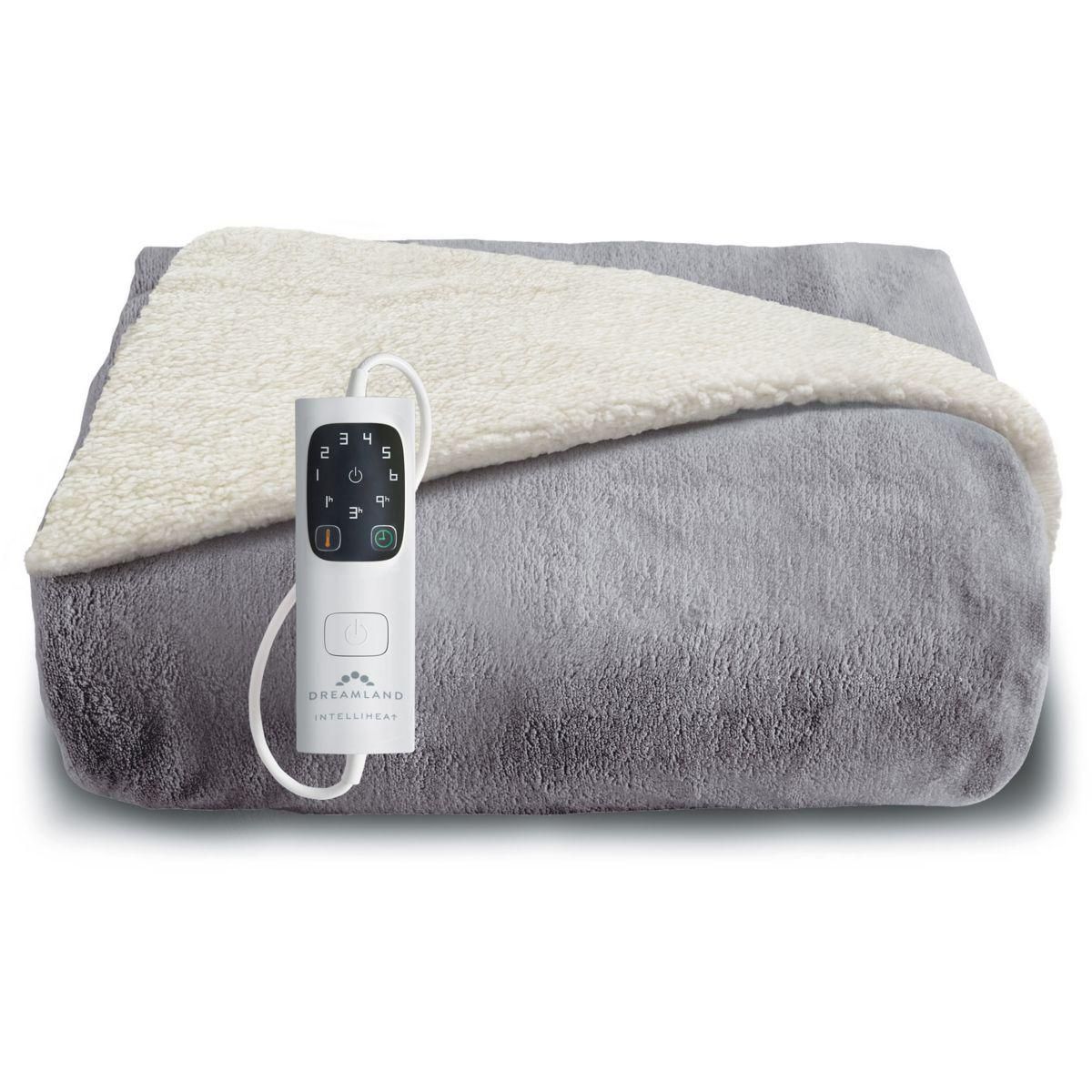 DREAMLAND Couverture chauffante PYJAMA DAYS SHERPA ET VELOURS 6T 160X120