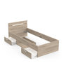 Voir la diapositive 5 : Lit  90x200cm 2 tiroirs 1 niche de rangement GANDY