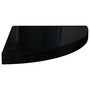 Voir la diapositive 3 : VIDAXL Etageres d'angle flottantes 4 pcs noir brillant 35x35x3,8cm MDF