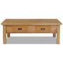 Voir la diapositive 2 : VIDAXL Table basse teck massif 100x60x35 cm