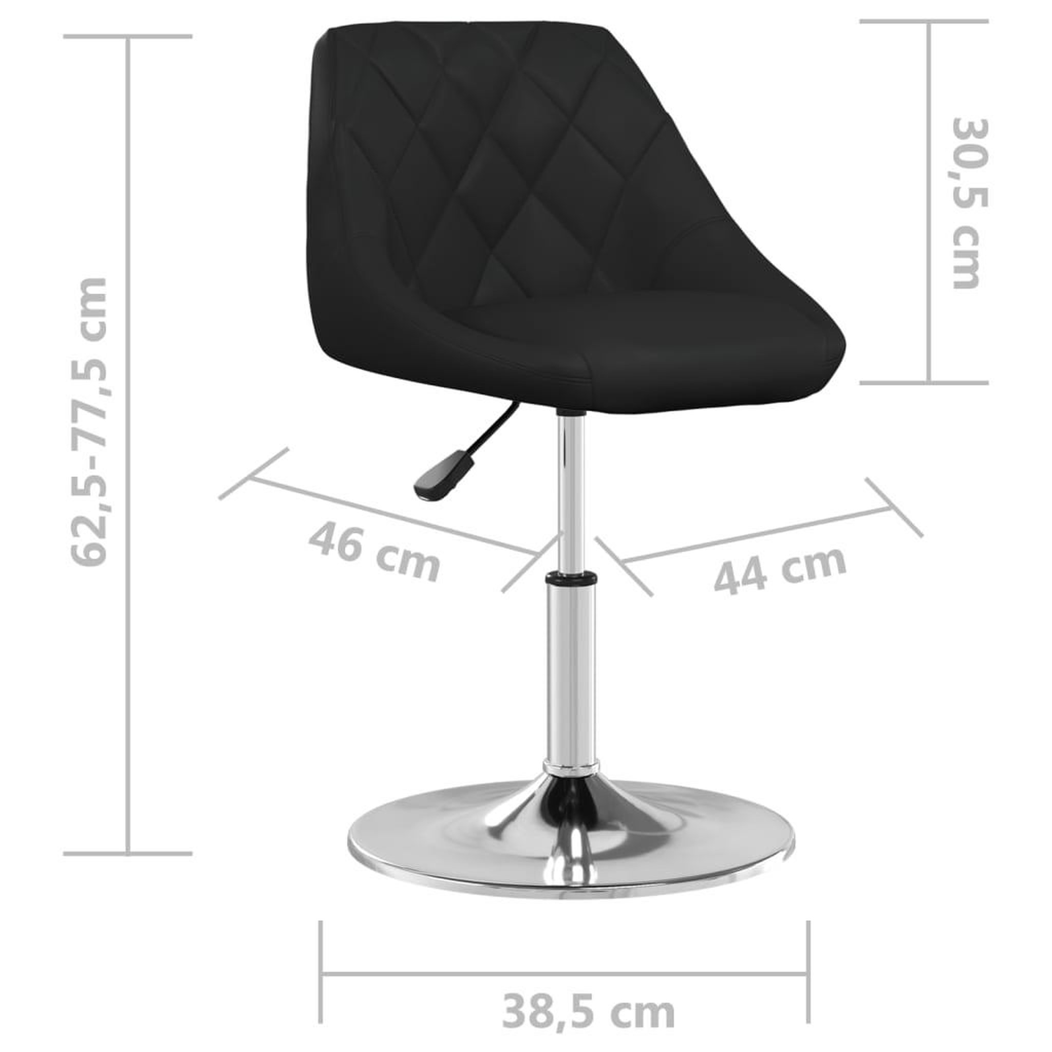 Voir la diapositive 6 : VIDAXL Chaises a manger lot de 6 noir similicuir