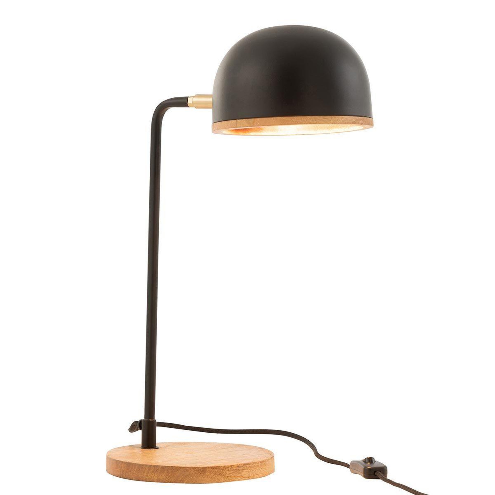 Voir la diapositive 2 : J-LINE Lampe de bureau design en métal  evy  48cm noir