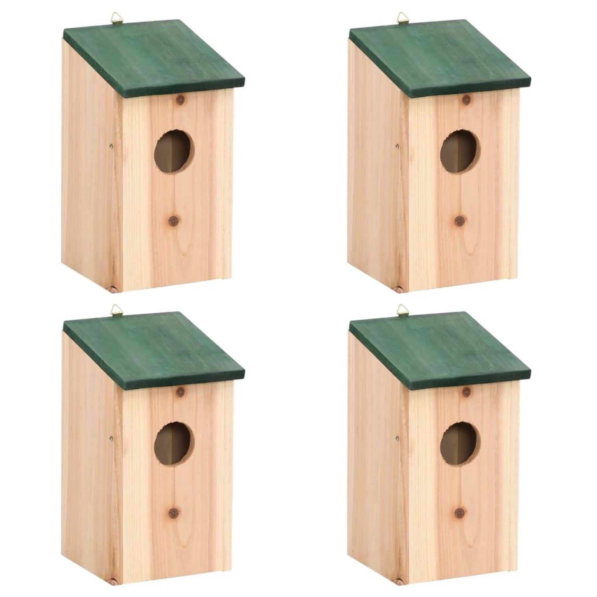 Voir la diapositive 1 : VIDAXL 4 pcs Nichoirs Bois 12x12x22 cm